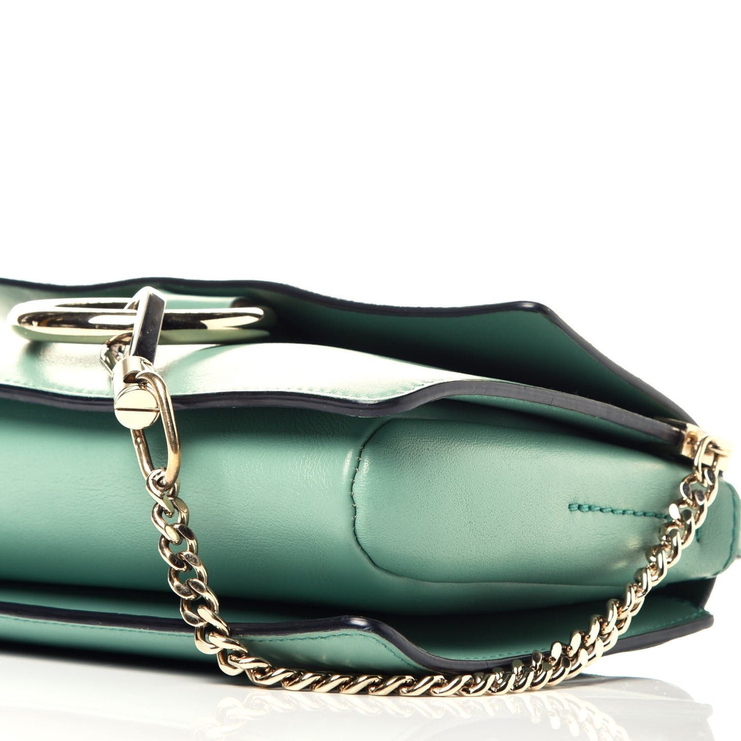 Suede Calfskin Small Faye Shoulder Bag Happy Green