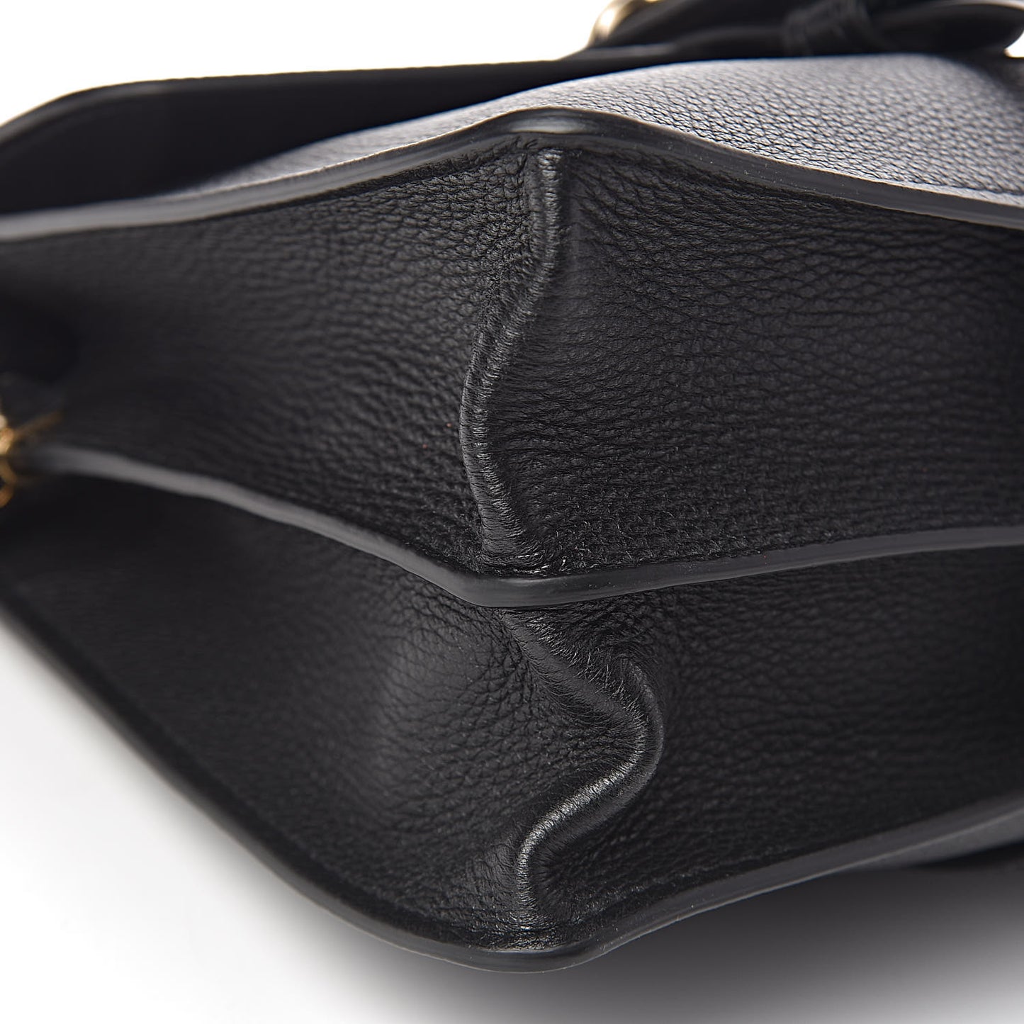 Grained Calfskin Medium Aby Day Shoulder Bag Black