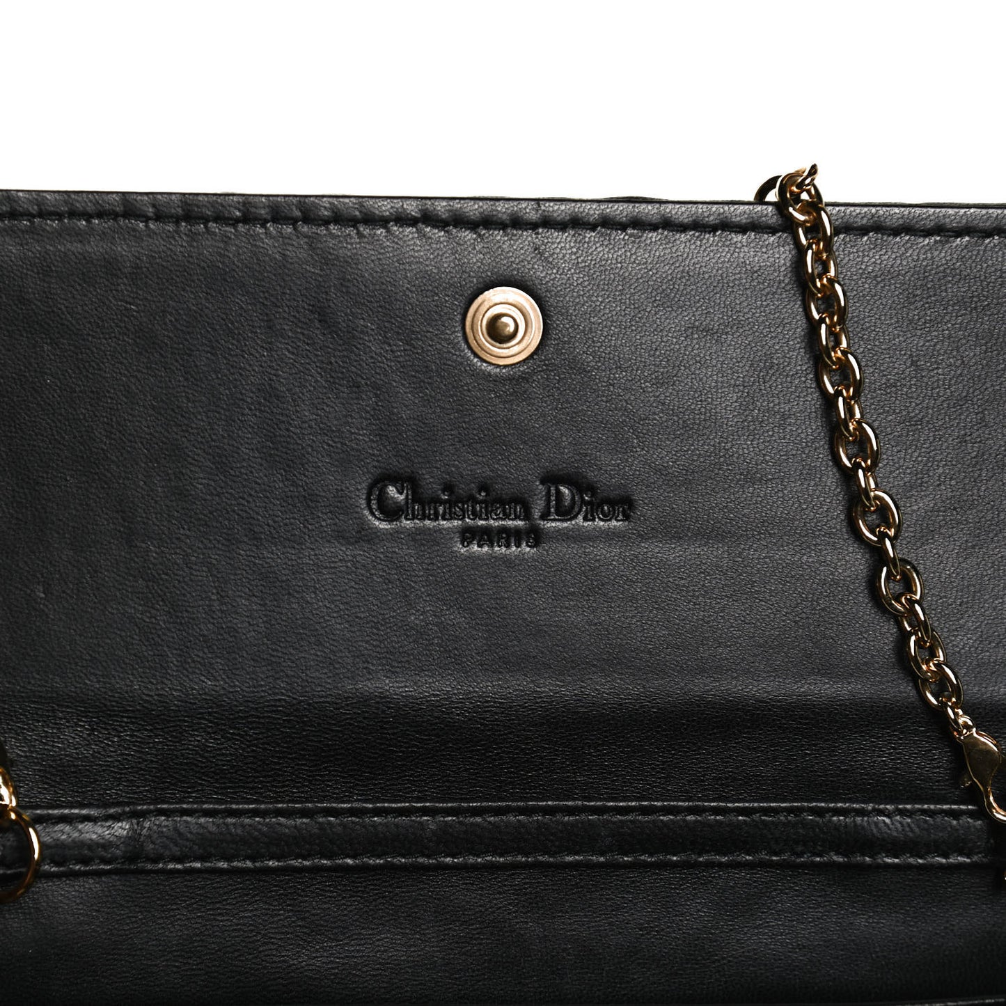 Woven Lady Dior Rendezvous Wallet On Chain Black