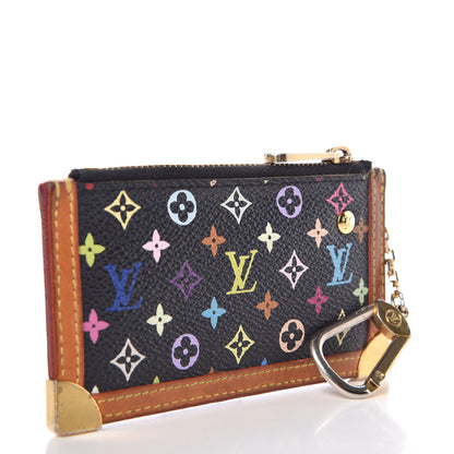 Louis Vuitton Monogram Multicolor Key Pouch Black 3 of 7