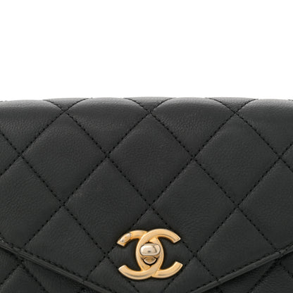 Chanel Calfskin Quilted Flap Waist Bag Black 8 of 12