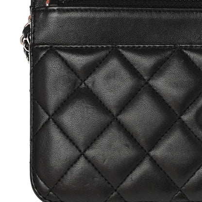 Chanel Lambskin Quilted Wallet On Chain WOC Black 11 of 14