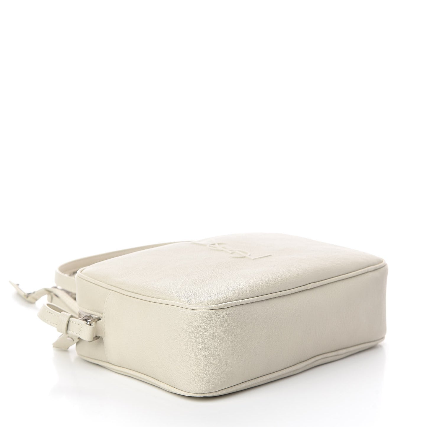 Lambskin Monogram Small Lou Camera Bag White