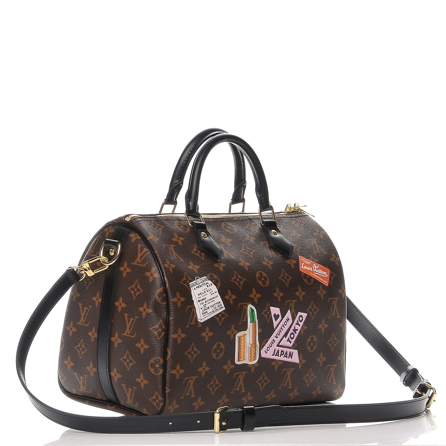 Monogram My World Tour Speedy Bandouliere 30 Black