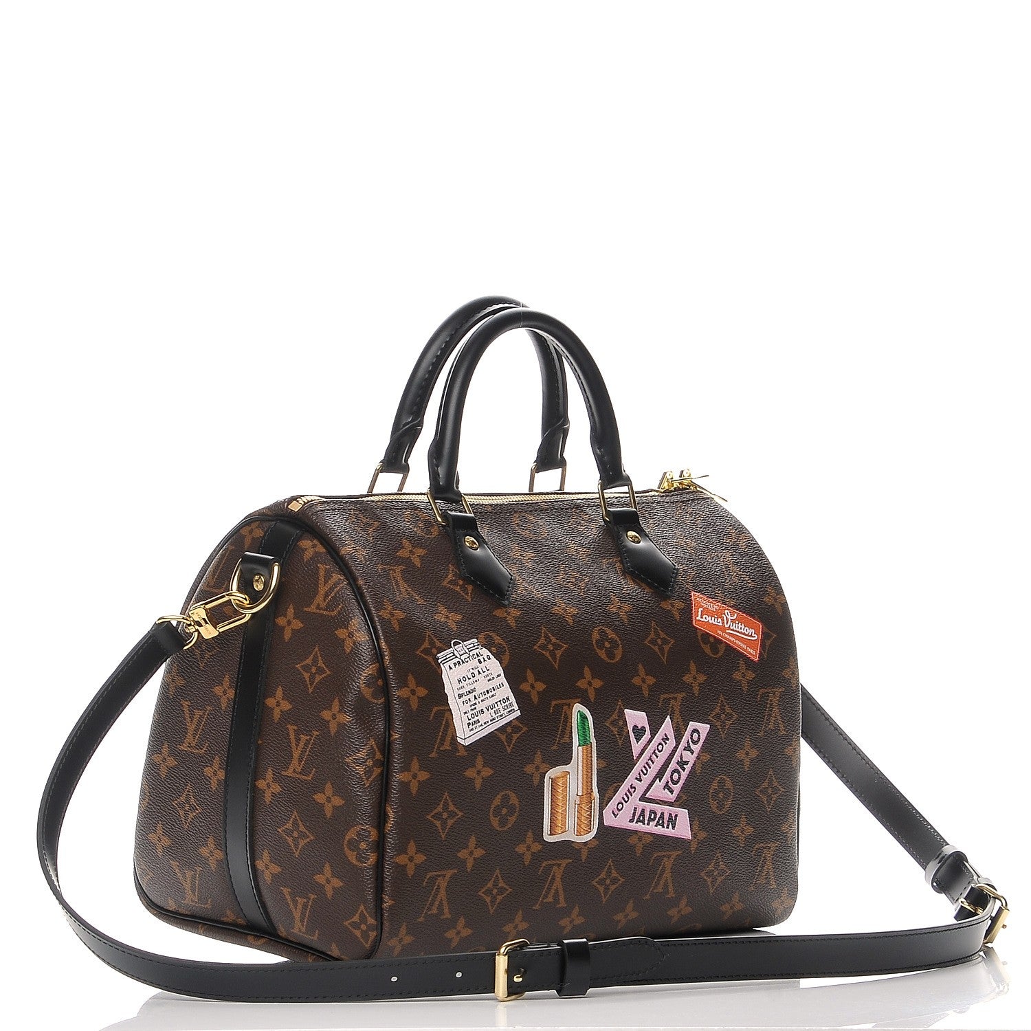 Louis Vuitton Monogram My World Tour Speedy Bandouliere 30 Black 3 of 8