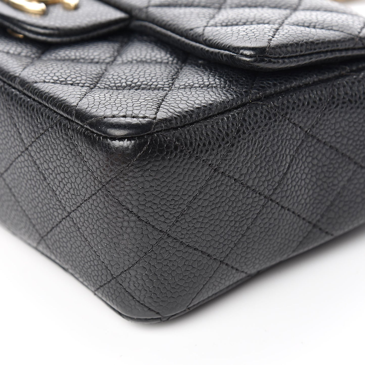 Caviar Quilted Mini Rectangular Flap Black
