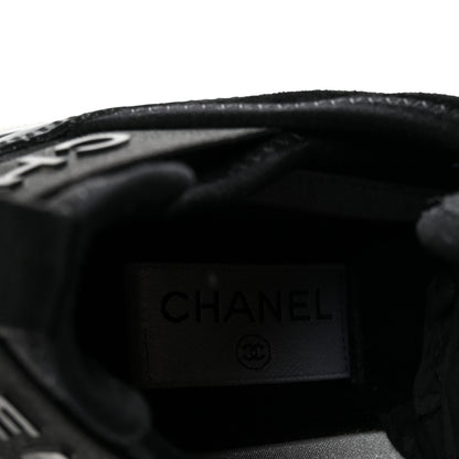 Chanel Velvet Calfskin Mixed Fibers Mens CC Sneakers 41 Black 15 of 18