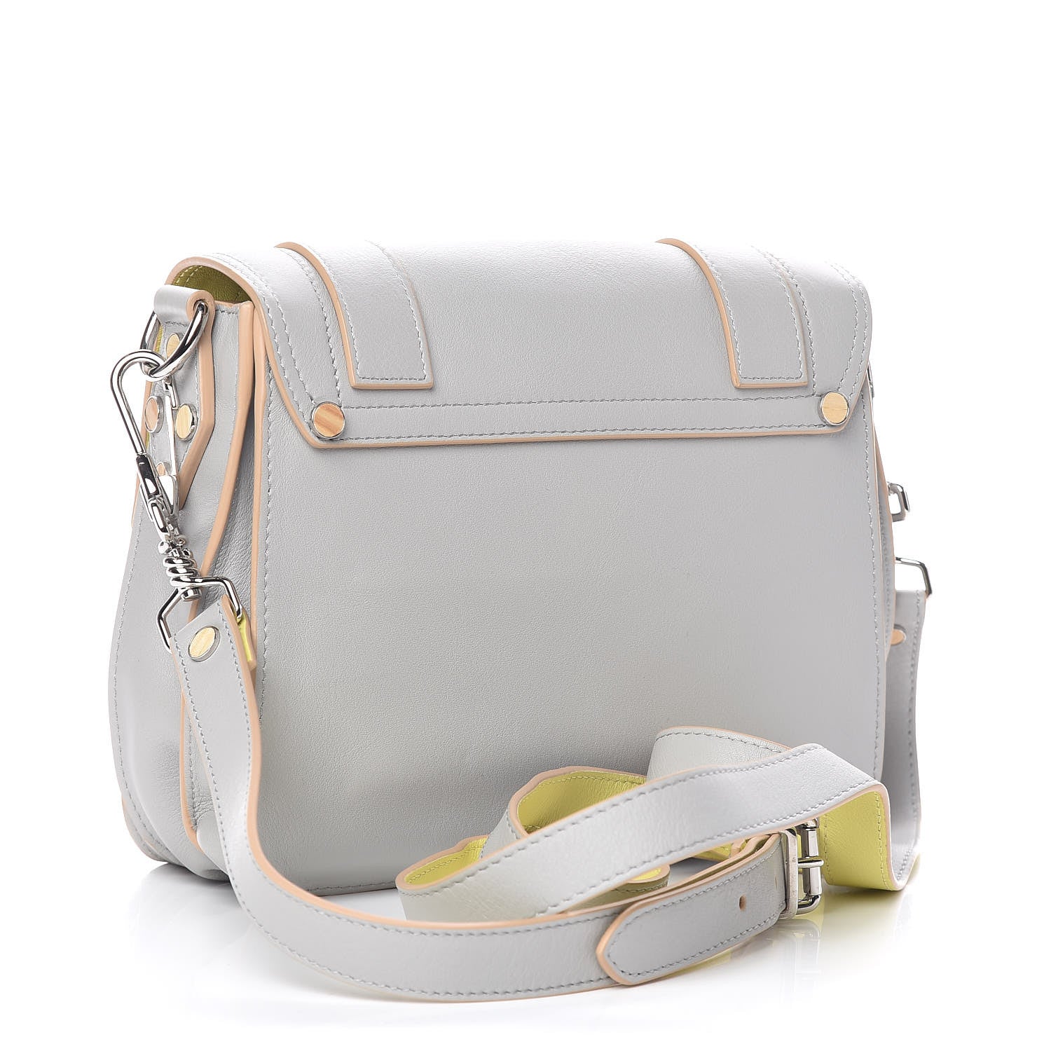 Proenza Schouler Lambskin PS1 Mini Pouch Messenger Gray Banana 3 of 8