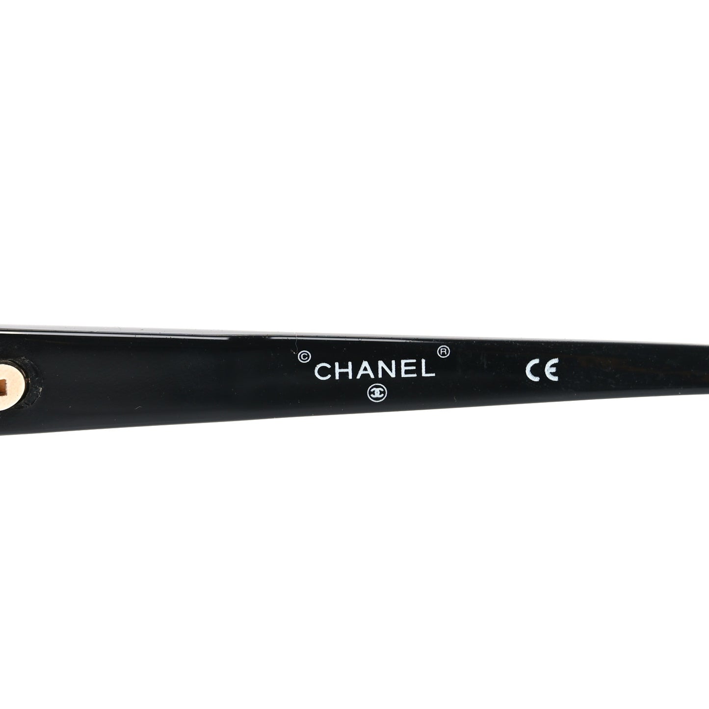 Acetate CC Logo Round Sunglasses 05976 Black