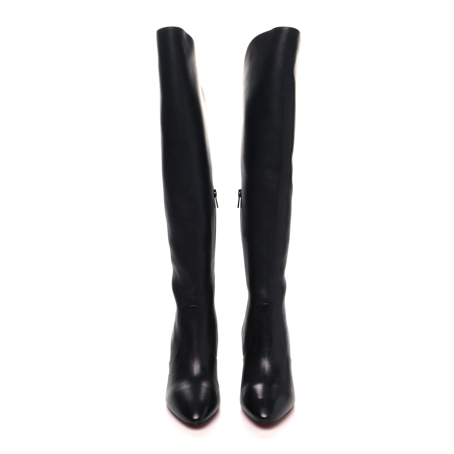 Christian Louboutin Calfskin Eleonor Botta 85 Tall Boots 38 Black 2 of 6