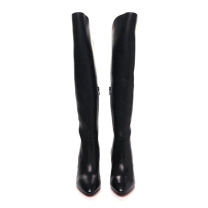 Christian Louboutin Calfskin Eleonor Botta 85 Tall Boots 38 Black 2 of 6