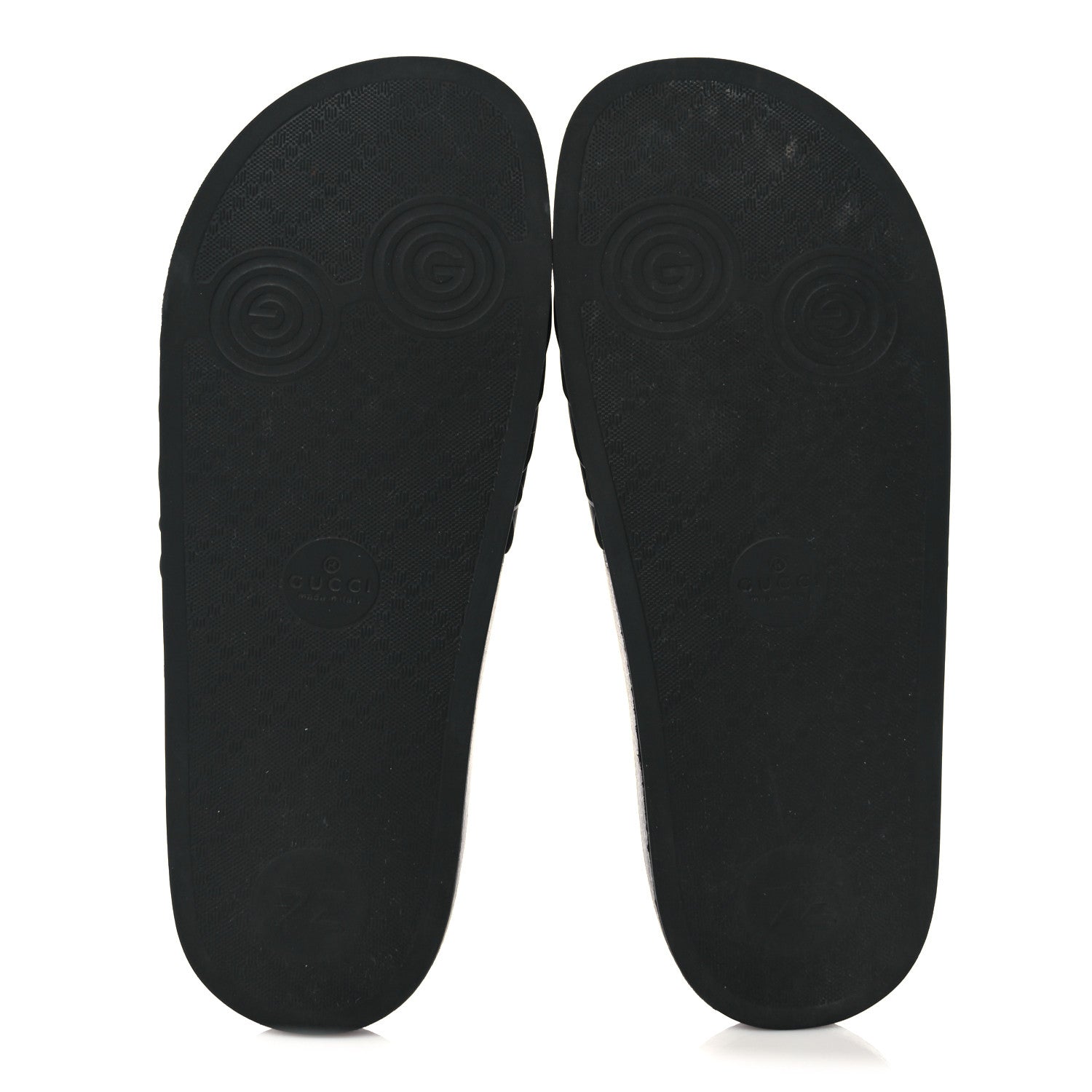 Gucci Rubber Matelasse Womens Slide Sandals 41 Black 5 of 9