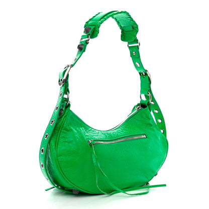 Balenciaga Agneau Arena Small Le Cagole Shoulder Bag Vivid Green 3 of 11