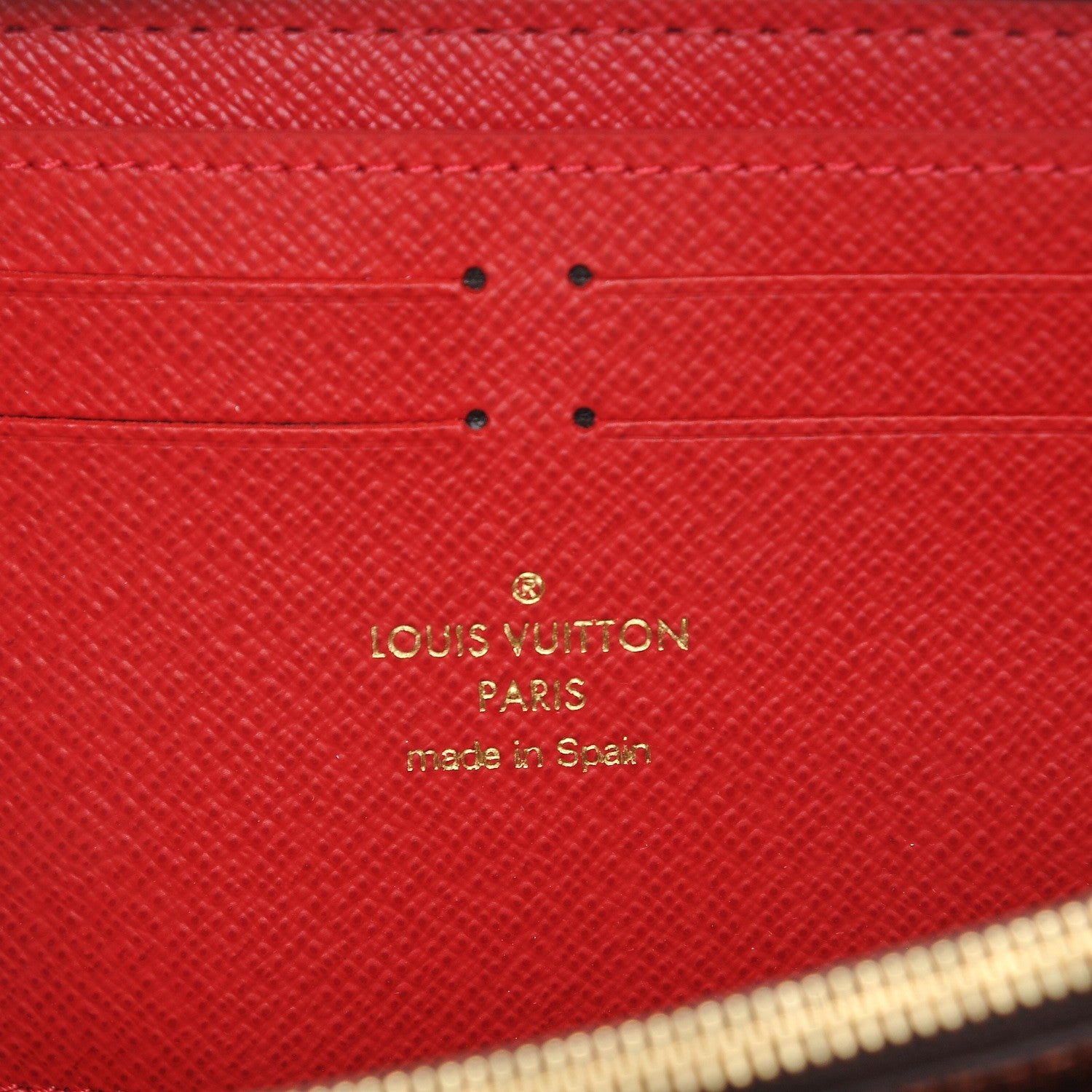 Louis Vuitton Damier Ebene Clemence Wallet Cherry 8 of 10