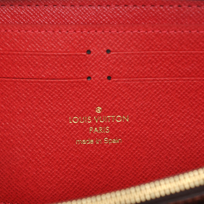 Louis Vuitton Damier Ebene Clemence Wallet Cherry 8 of 10