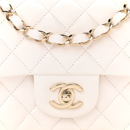 Chanel Lambskin Quilted Mini Rectangular Flap White 10 of 10