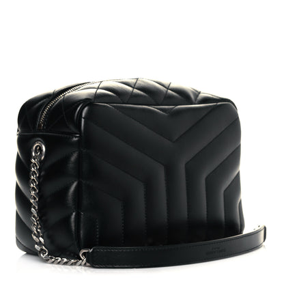 Saint Laurent Calfskin Y Quilted Monogram Small Loulou Bowling Bag Black 3 of 9