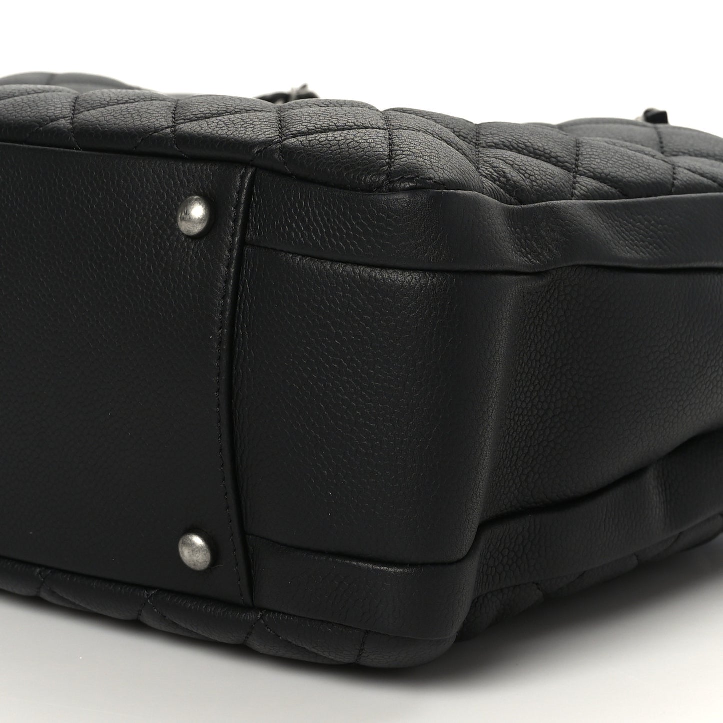Caviar Quilted Urban Companion Shopping Tote Black