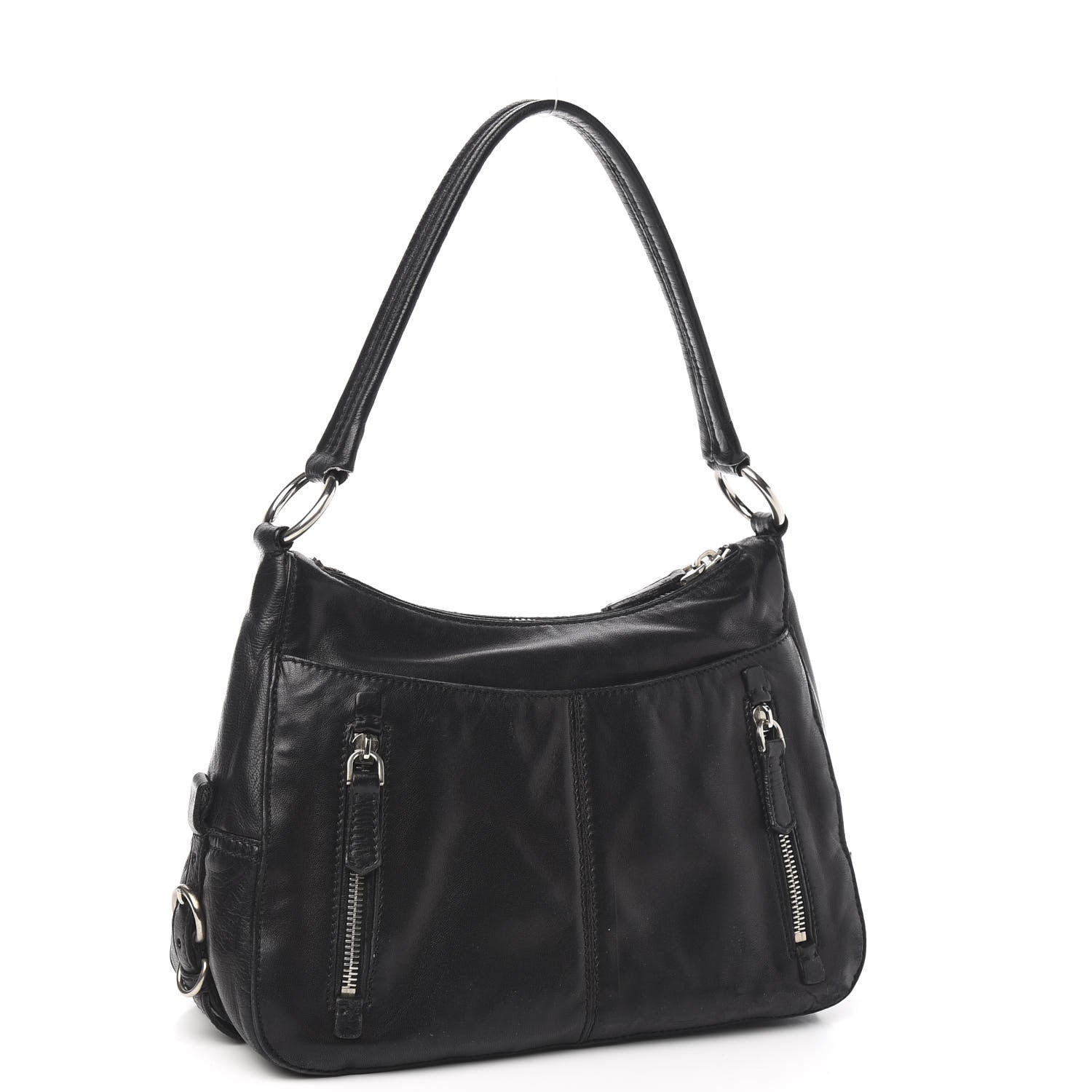 Prada Soft Calfskin Hobo Black 3 of 11