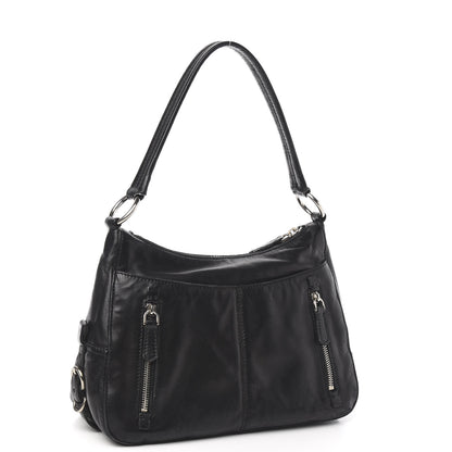 Prada Soft Calfskin Hobo Black 3 of 11