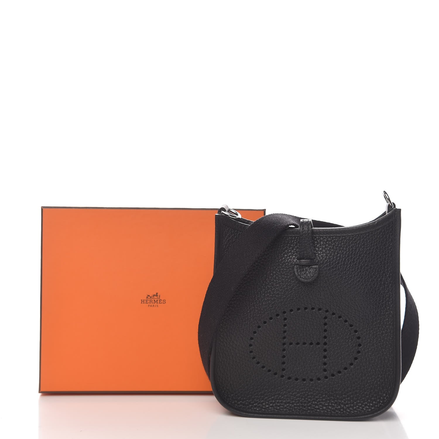 Hermes Taurillon Clemence Evelyne TPM Black 11 of 11