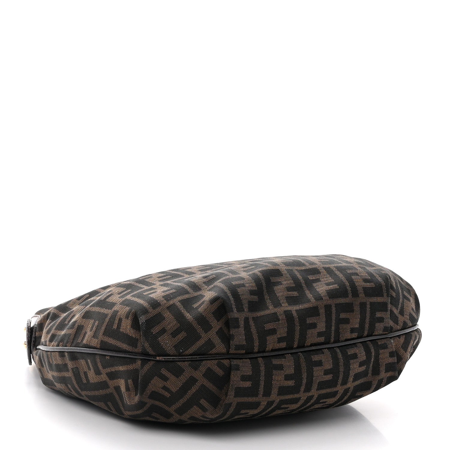 Fendi Zucca Laminated Vachetta Small Chef Hobo Tobacco 4 of 11