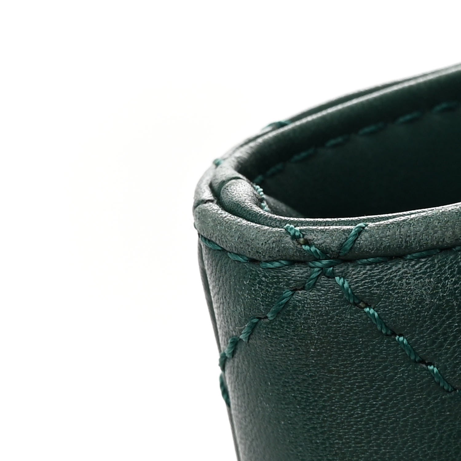 Chanel Calfskin Quilted Large Shopping In Chains Tote Green 13 of 13