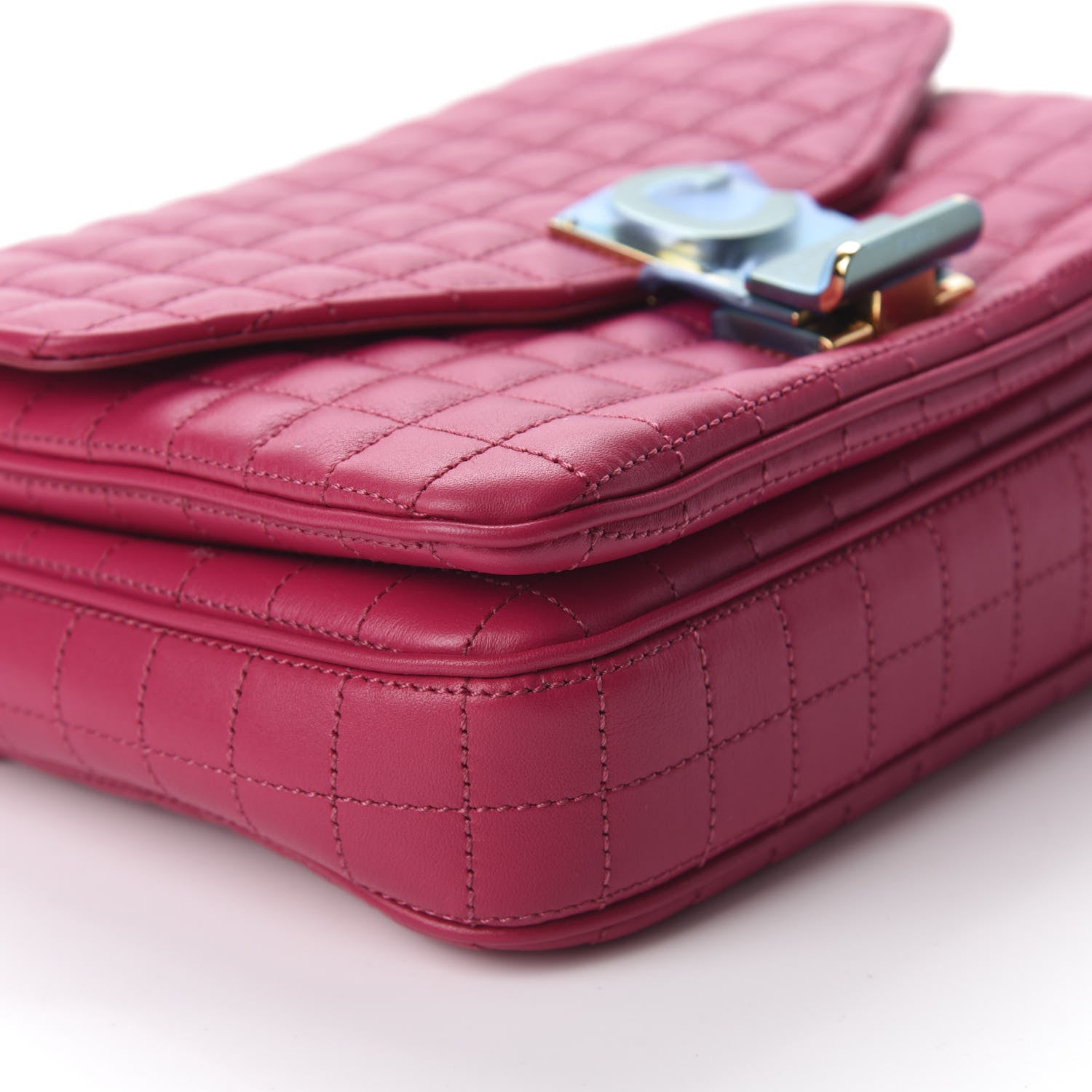 Celine Calfskin Quilted Medium C Bag Pink 6 of 11
