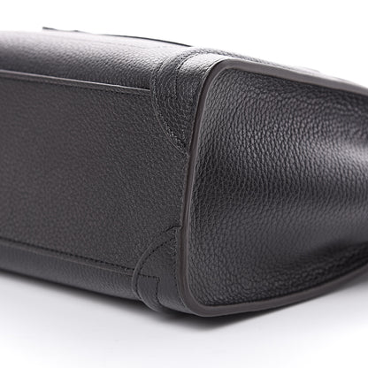 Celine Drummed Calfskin Nano Luggage Black 10 of 10
