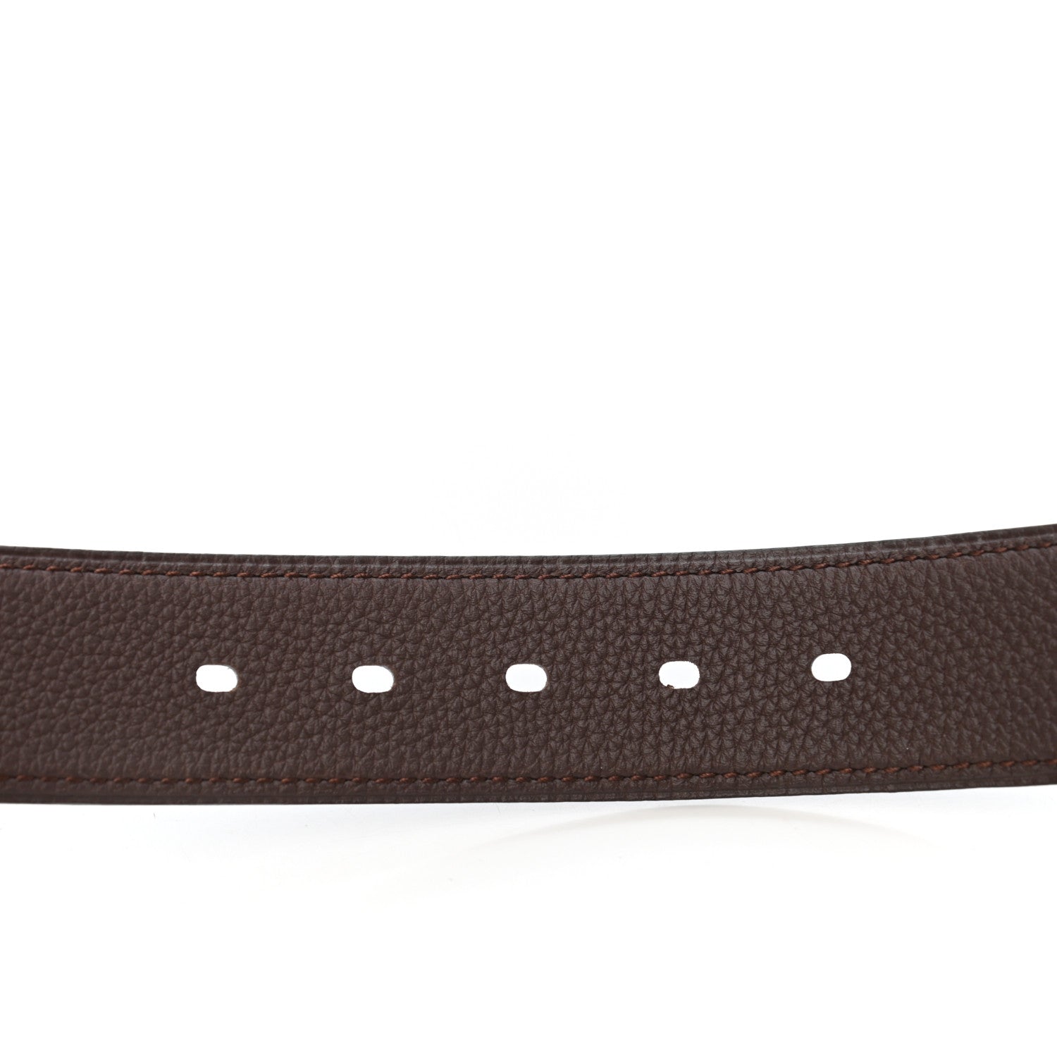 Hermes Box Togo 32mm Quentin Belt 95 Black Chocolate 4 of 8