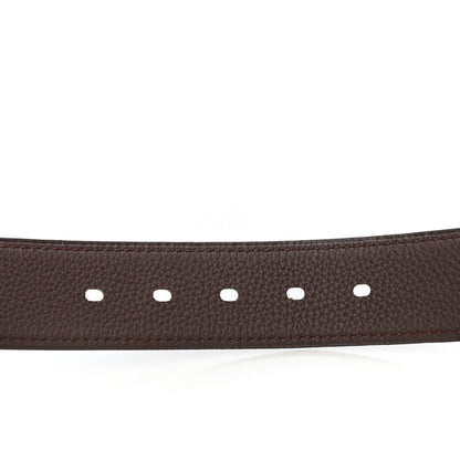 Hermes Box Togo 32mm Quentin Belt 95 Black Chocolate 4 of 8