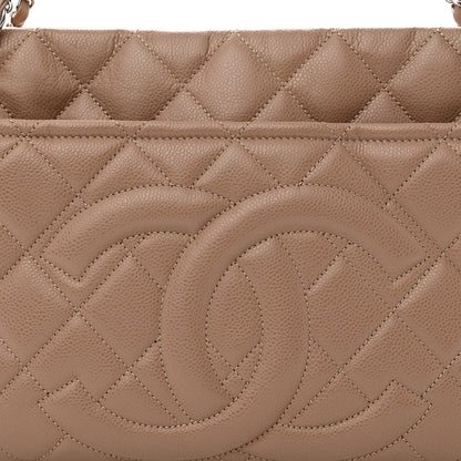 Chanel Caviar Quilted Timeless CC Soft Tote Beige 8 of 10