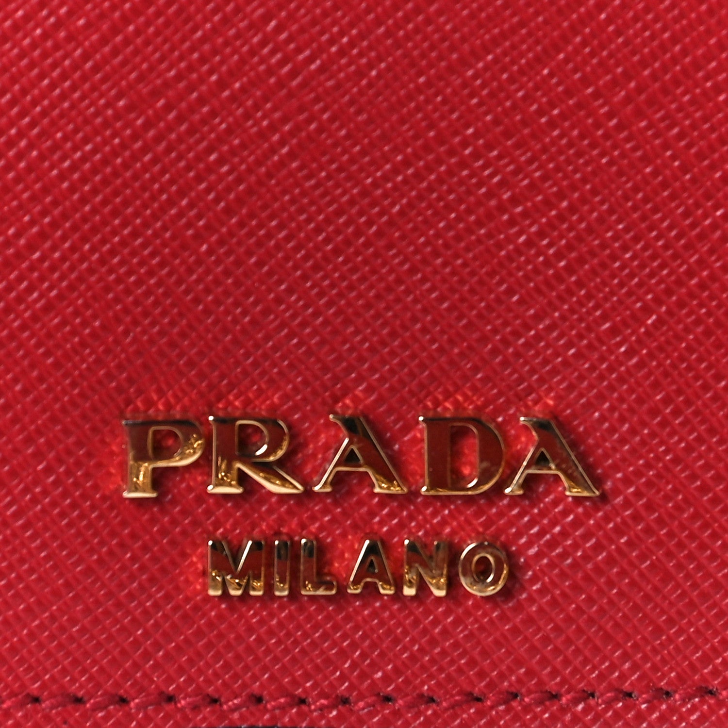 Prada Saffiano Soft Calfskin Metal Triangle Logo Envelope Chain Shoulder Bag Fuoco 7 of 7