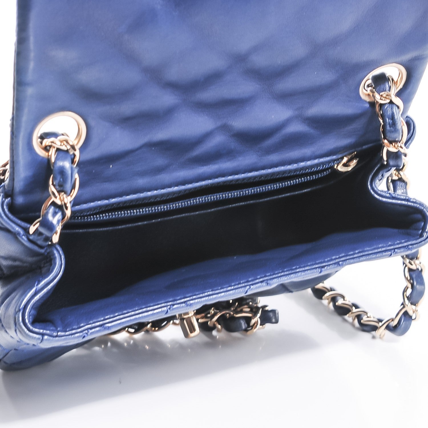 Chanel Lambskin Quilted Mini Square Flap Blue 4 of 8