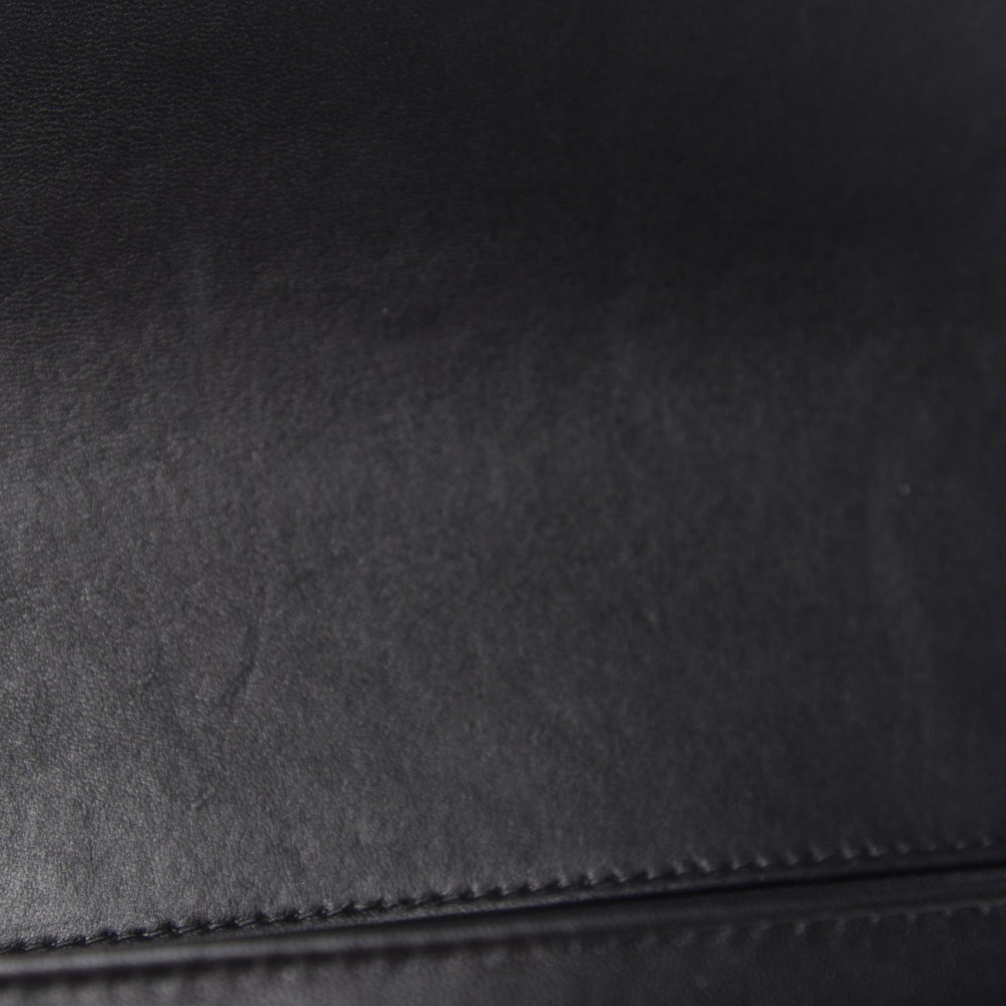 Lambskin Quilted Large Boy Flap Black