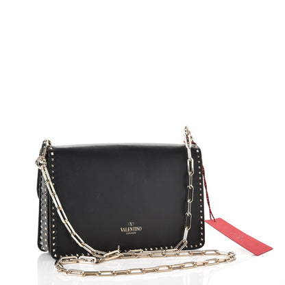 Valentino Garavani Vitello Rockstud Cabana Shoulder Bag Black 3 of 8