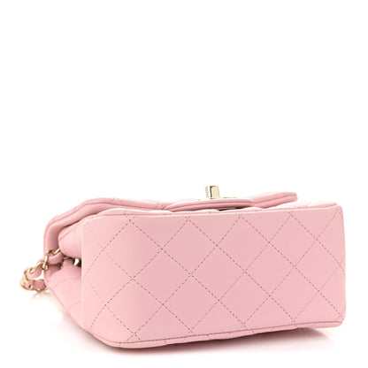 Chanel Lambskin Quilted Mini Square Flap Light Pink 7 of 21