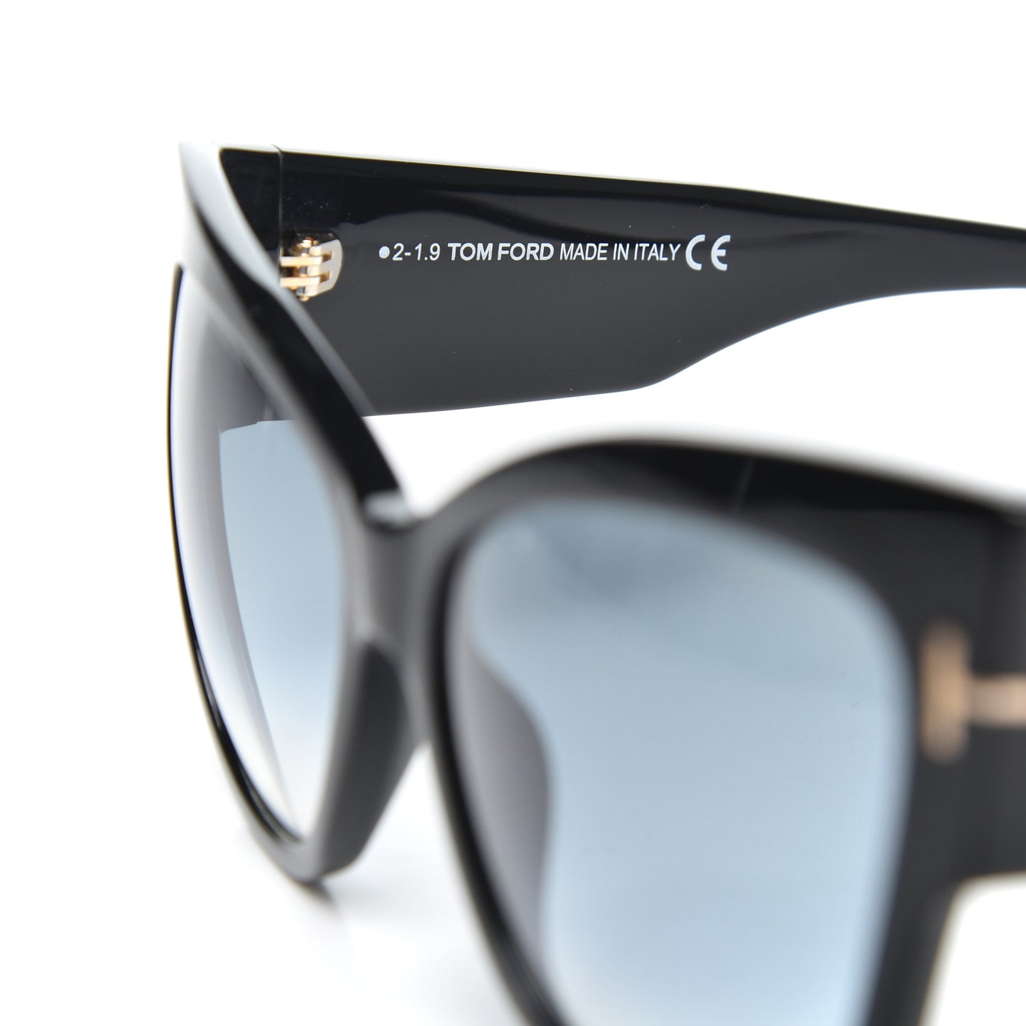 Acetate Anoushka Cat Eye Sunglasses TF371 Black