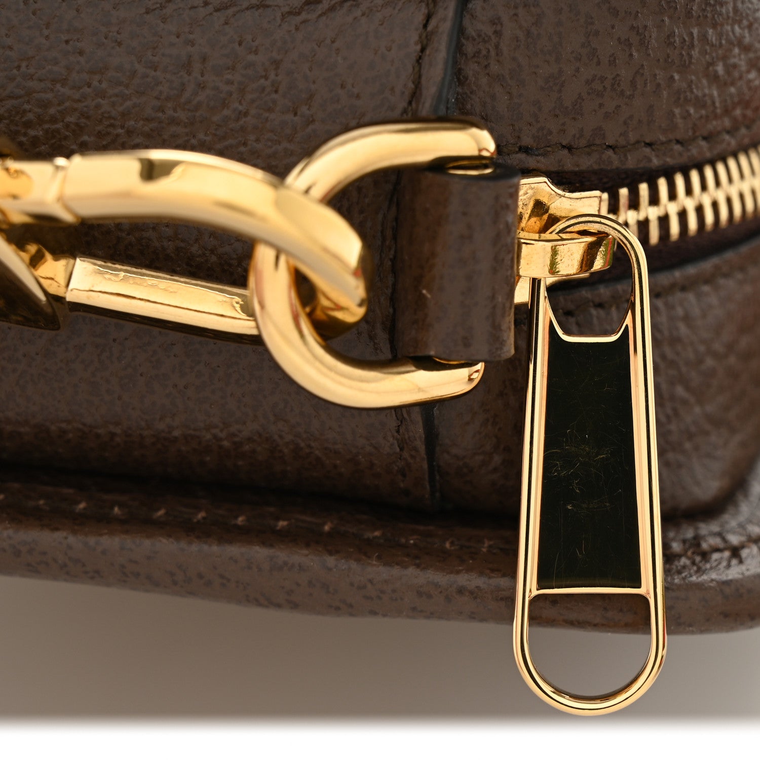 Gucci Monogram Jumbo GG Textured Dollar Calfskin Web Mini Crossbody Bag Camel Ebony New Acero 10 of 10