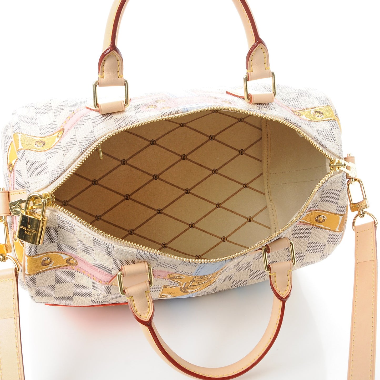 Damier Azur Summer Trunks Speedy Bandouliere 30