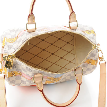 Louis Vuitton Damier Azur Summer Trunks Speedy Bandouliere 30 6 of 8
