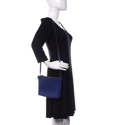 Celine Lambskin Large Trio Crossbody Bag Indigo 2 of 11