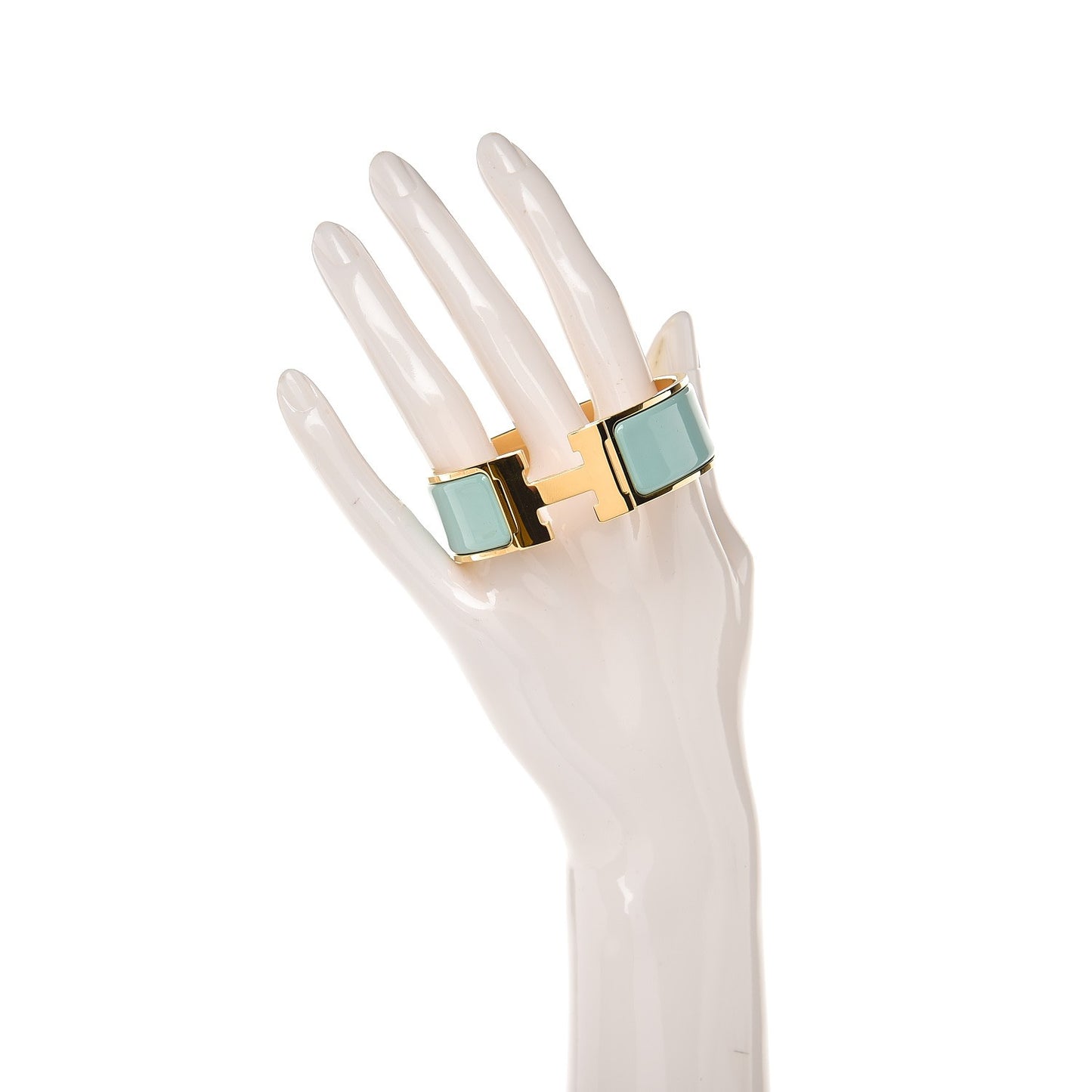 Enamel Wide Clic Clac H Bracelet PM Lagon