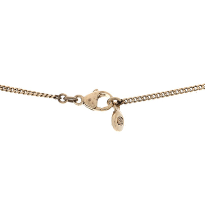 Chanel Metal Crystal Pearl CC Bow Necklace Gold 4 of 6