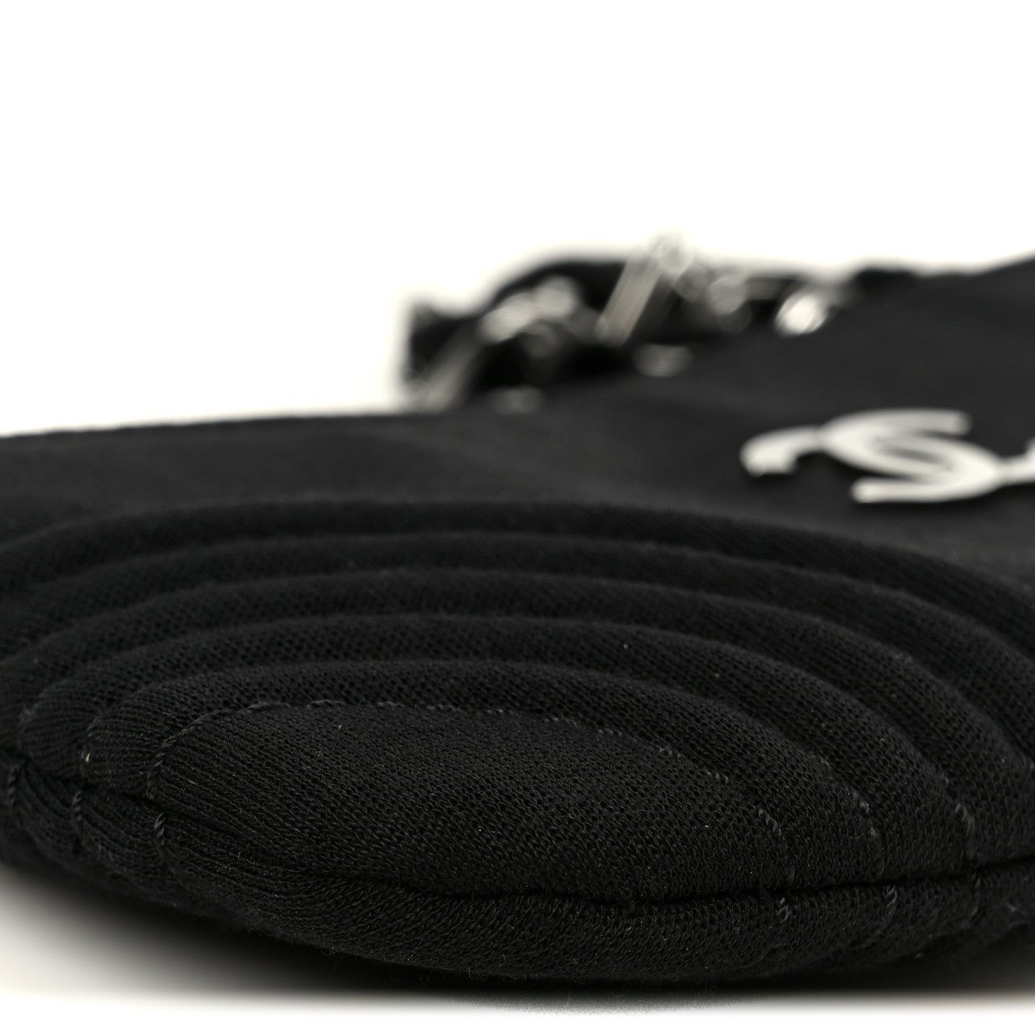 Chanel Jersey Quilted Mini Shoulder Bag Black 9 of 10