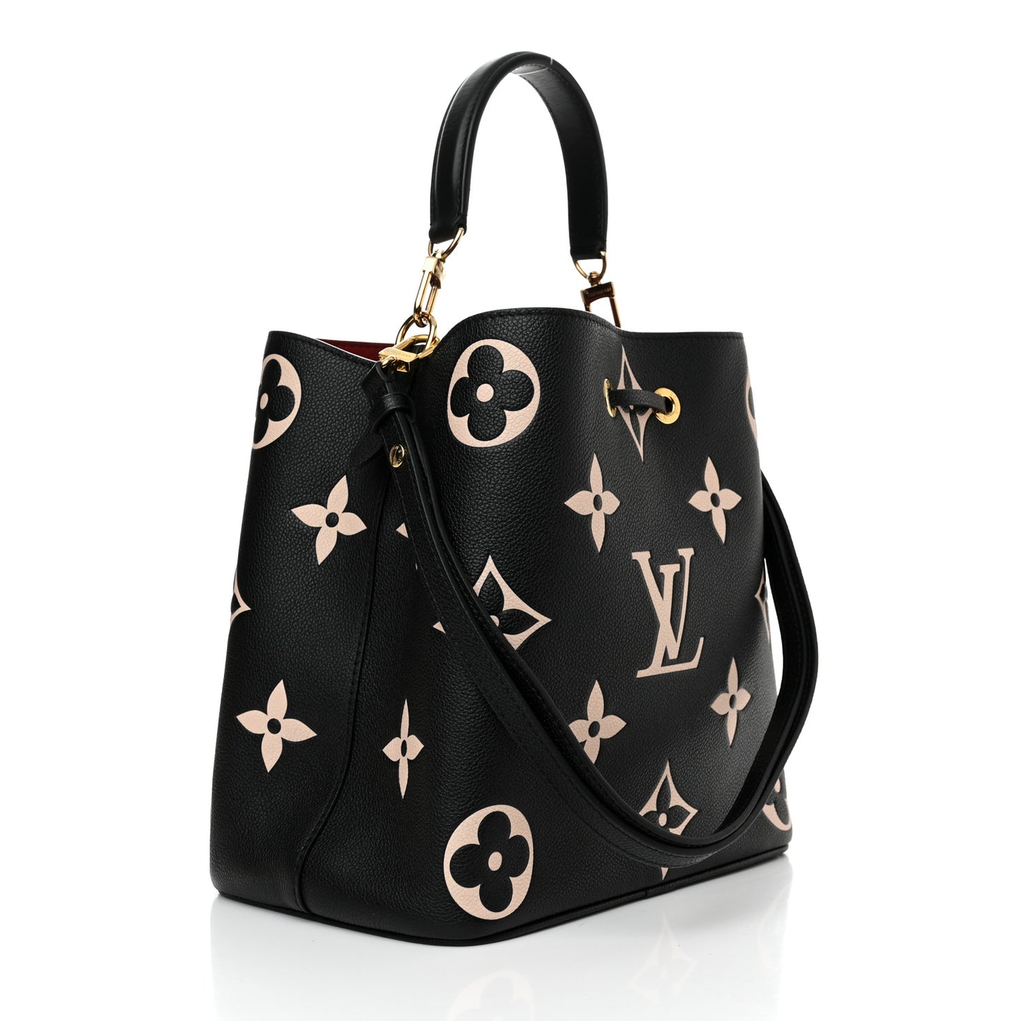 LOUIS VUITTON Empreinte Monogram Giant Neonoe MM Black Beige
