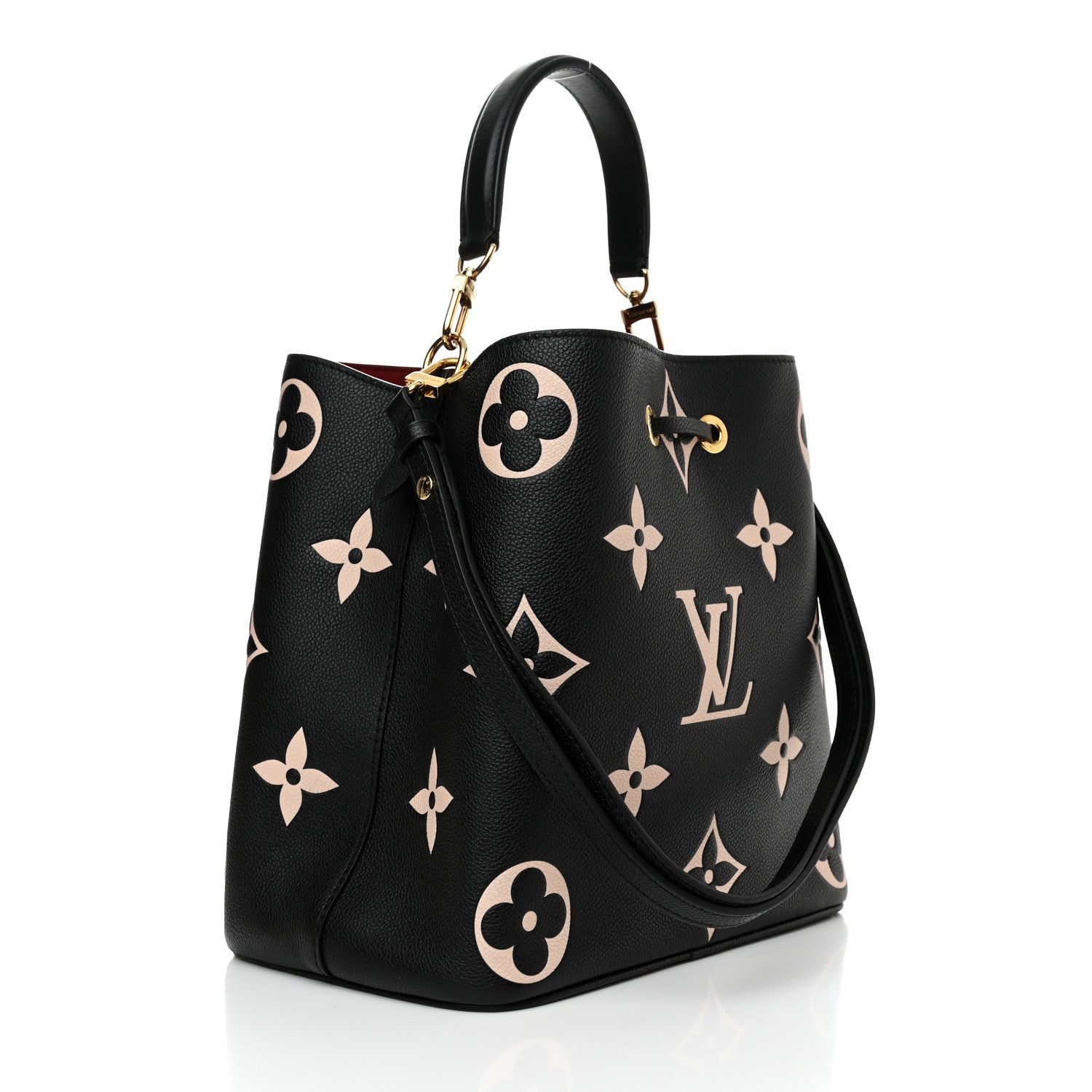 Louis Vuitton LOUIS VUITTON Empreinte Monogram Giant Neonoe MM Black Beige 4 of 11