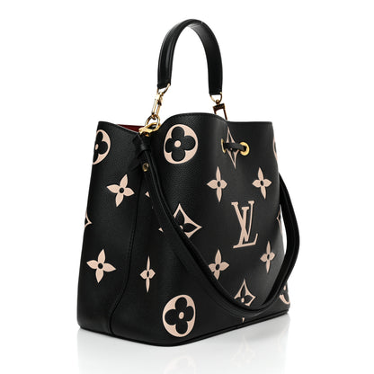 Louis Vuitton LOUIS VUITTON Empreinte Monogram Giant Neonoe MM Black Beige 4 of 11
