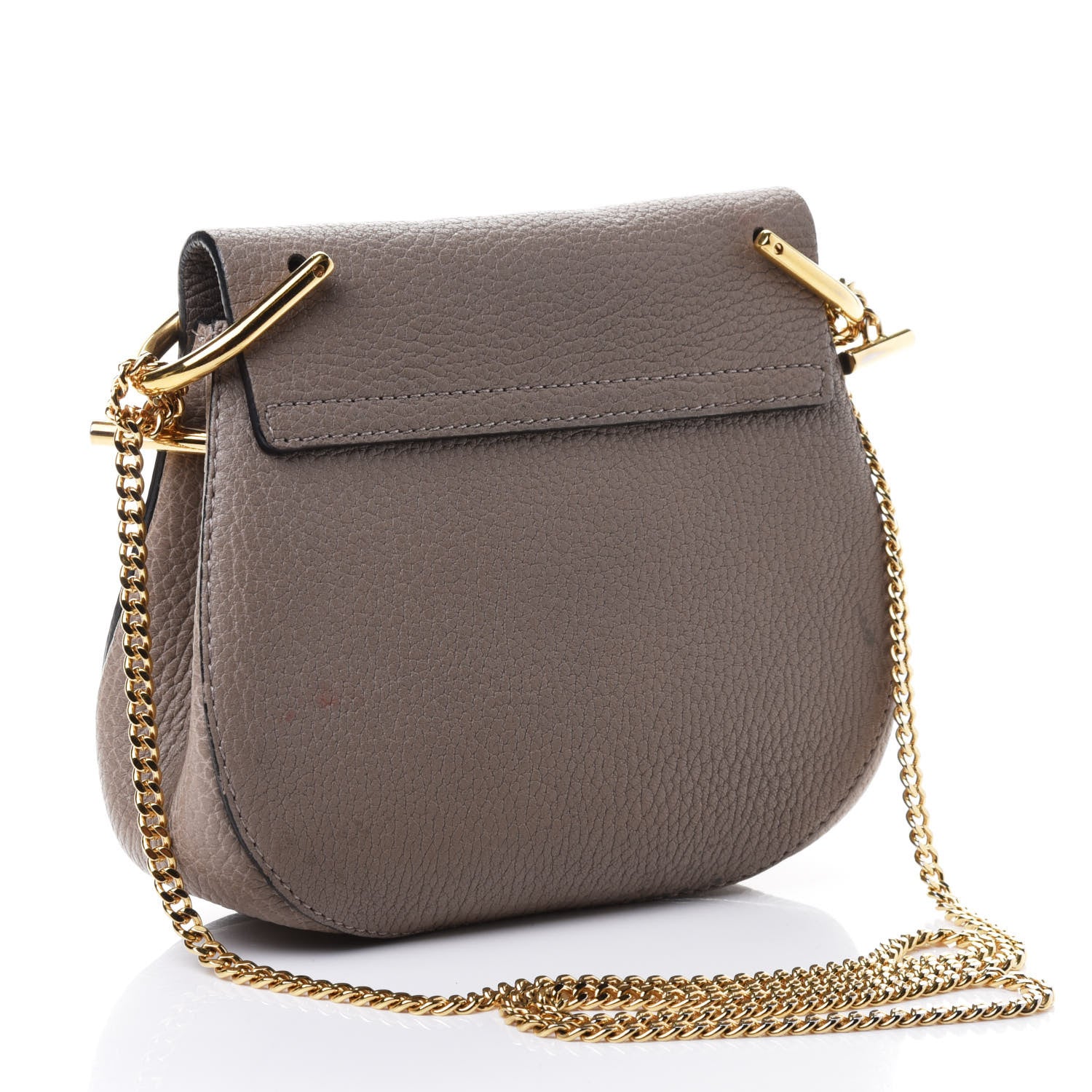 Chloe Grained Lambskin Mini Drew Shoulder Bag Motty Grey 2 of 4