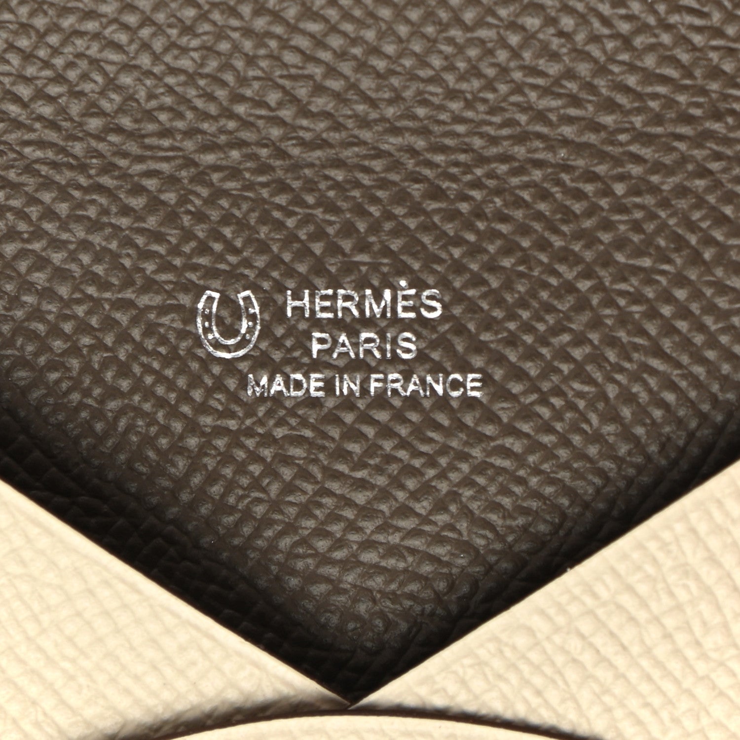Hermes Epsom Horseshoe Calvi Card Case Craie Etain 6 of 8